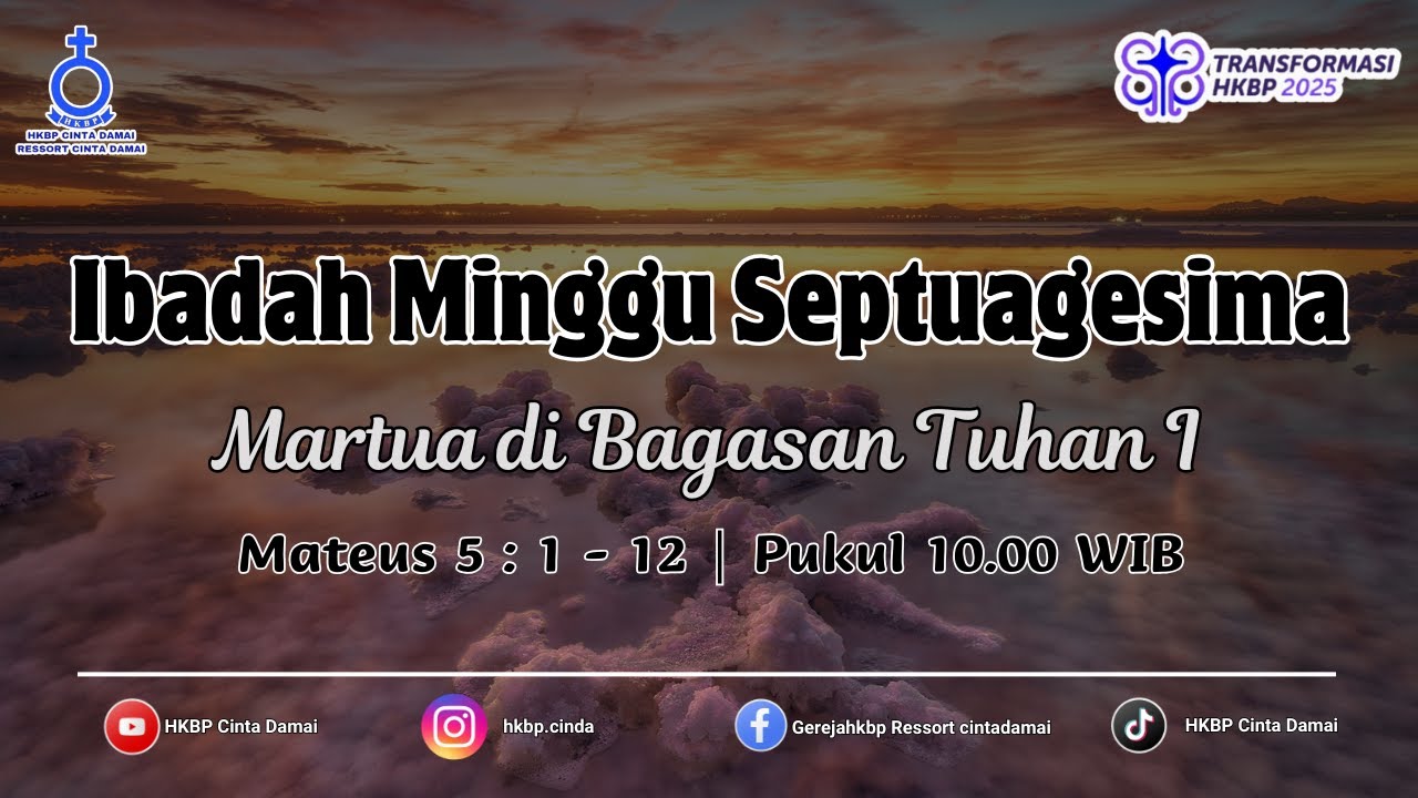 (LIVE🔴) Ibadah Minggu Septuagesima HKBP Cinta Damai (Bahasa Batak) // 01.02.2026 - 10.00 WIB