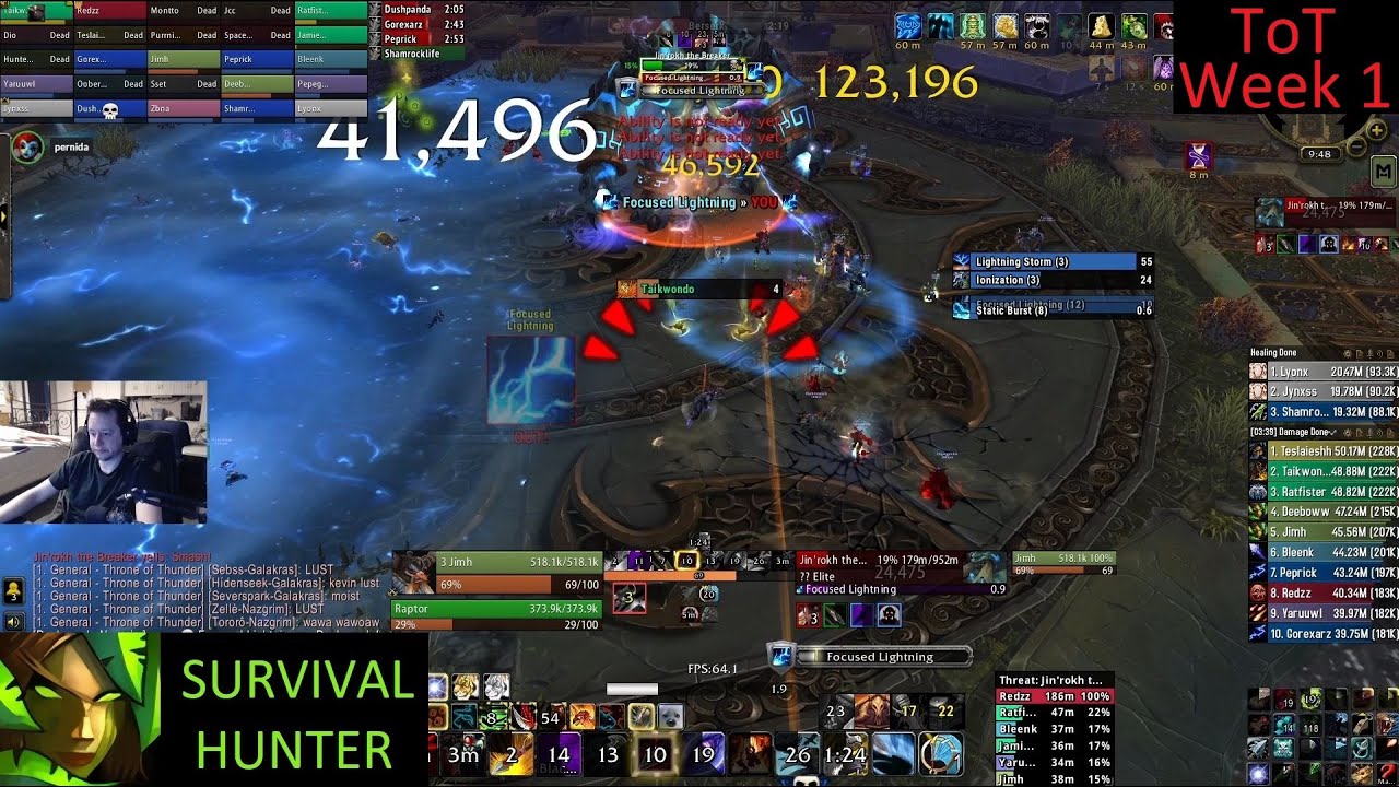 Throne of Thunder 25 man 4/12 H - Survival Hunter PoV - Week 1 MoP Phase 3 - 12-13-25