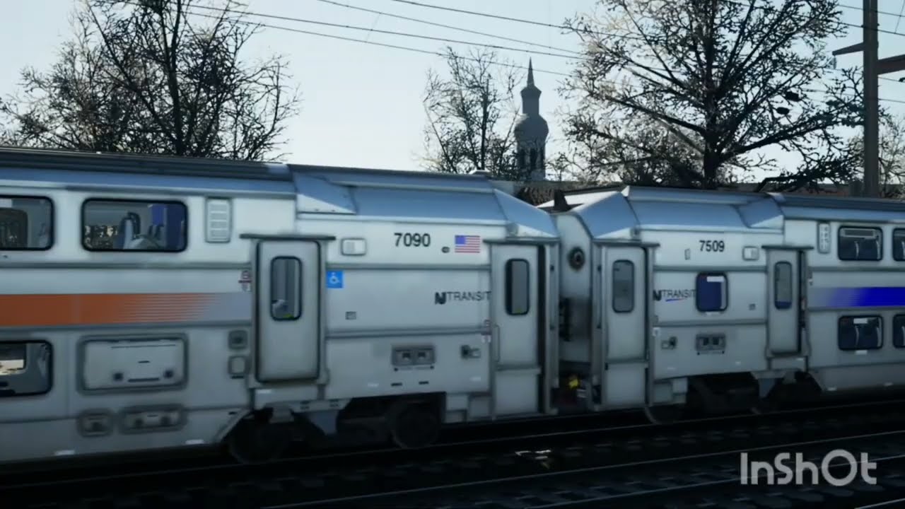 Amtrak Northeast Corridor NJ Transit Acela Acs64 NJ New York Trenton New Jersey Metuchen Station.