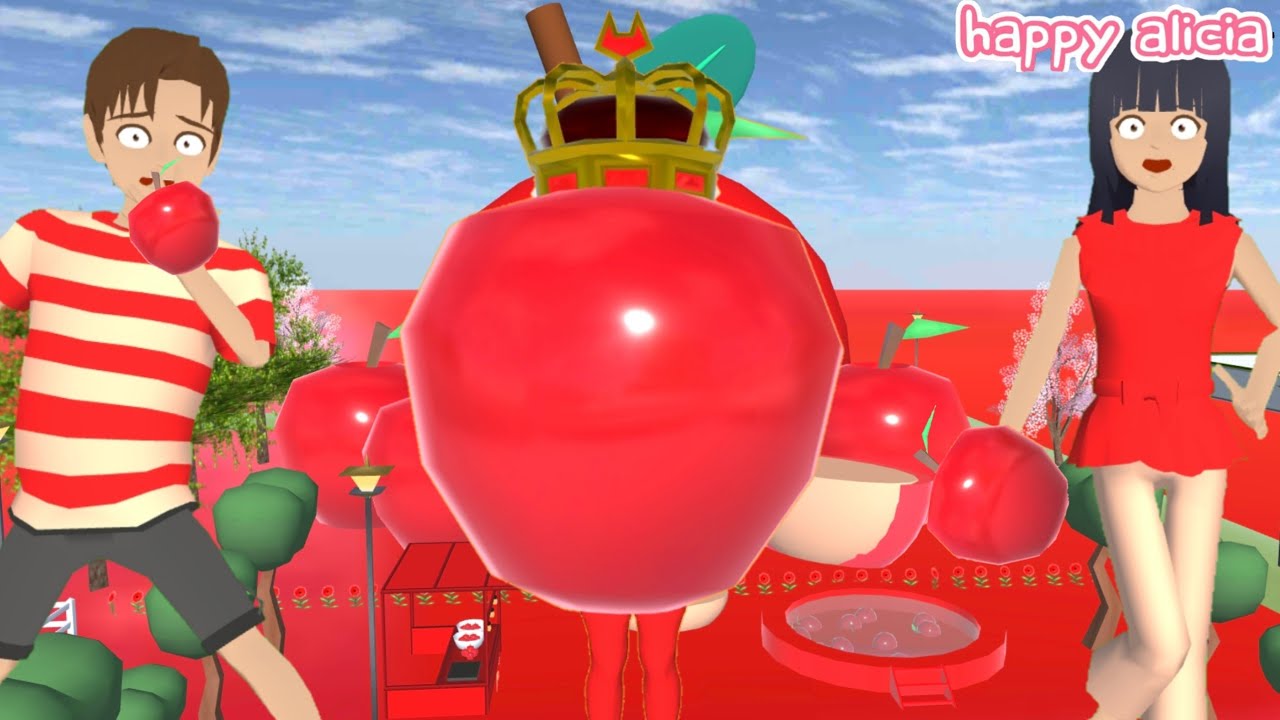Yuta Mio Kota Sakura Banjir Apel Raksasa Apel🤣😱🍎 | Sakura School Simulator | Happy Alicia