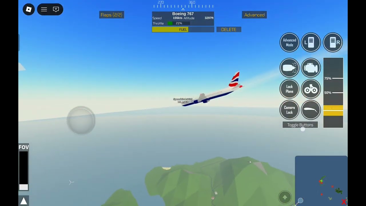 British airways boieng 767 preparing for landing 