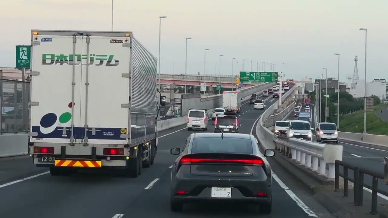 8K Tokyo Highway Driving (no music, just natural sound)