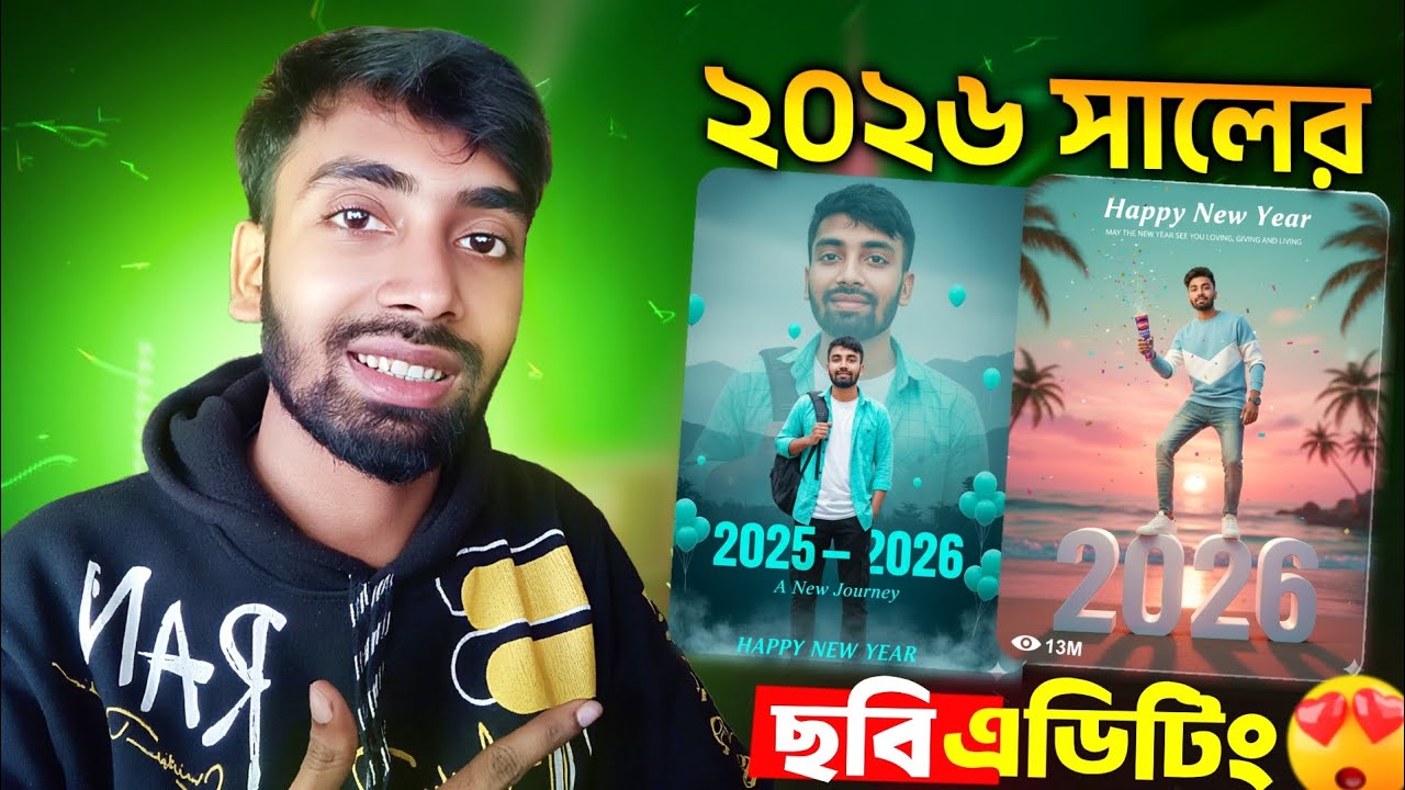 ২০২৬ সালের Viral ছবি এডিটিং | Happy New Year 2026 Photo Edit - BANGLA | Gemini