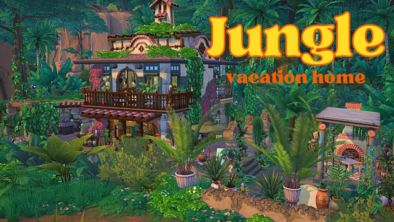 Jungle Vacation Home 🌴  The Sims4 Stopmotion BUILD ( Pack limited, No CC )