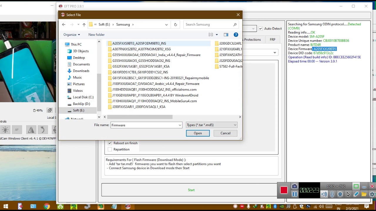 samsung a20 hang on upgrade mode fix by flashing eft pro