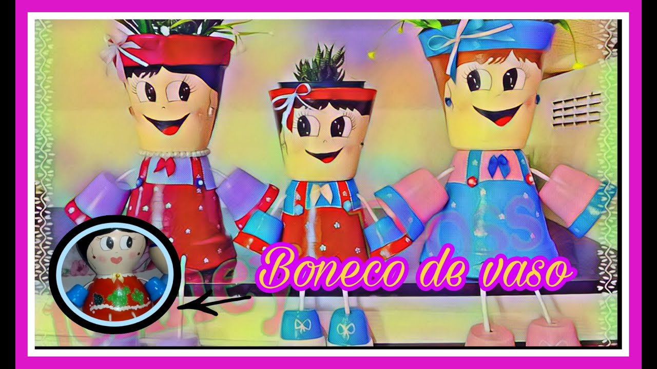 Boneco de Vaso de barro