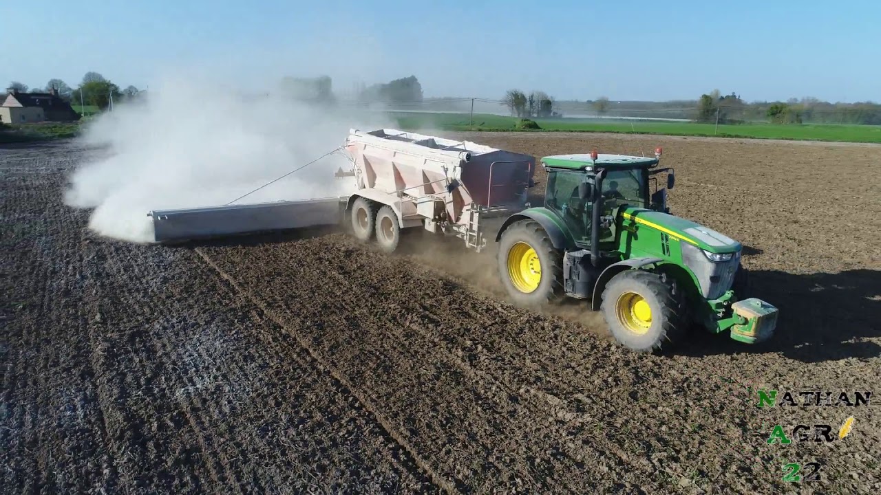 Epandage de chaux 2018 | JD 7250R & Panien | ETA Le Calvez