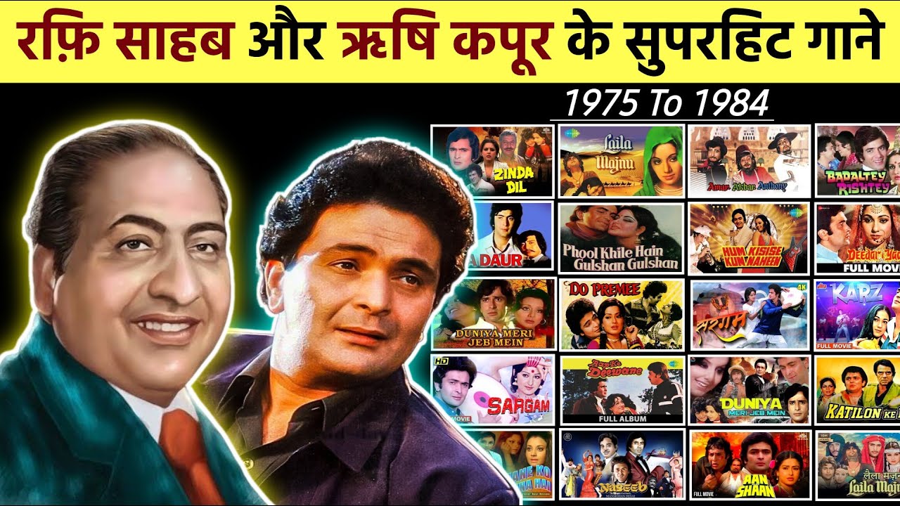 Mohammad Rafi & Rishi Kapoor All Bollywood Hit Songs || रफ़ि साहब और ऋषि कपूर के सुपरहिट गाने