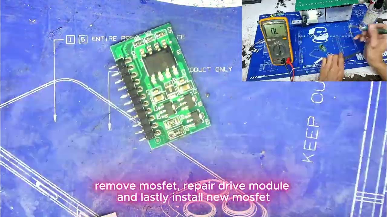 Power board repair shorted mosfet