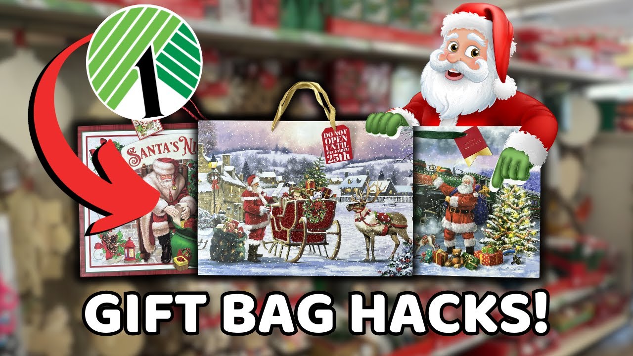 Grab Dollar Tree Gift Bags*High End Christmas DIYs
