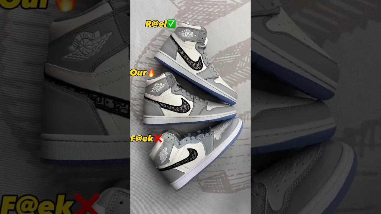 Real Vs Fake Dior Jordan 1 #sneakerhead #sneakers #viral