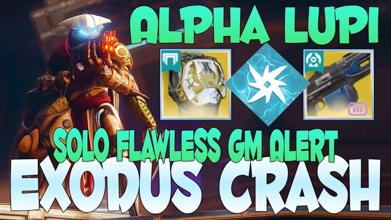 Solo Flawless GM Alert Exodus Crash | ARC Titan Alpha Lupi Build! Destiny 2 Renegades