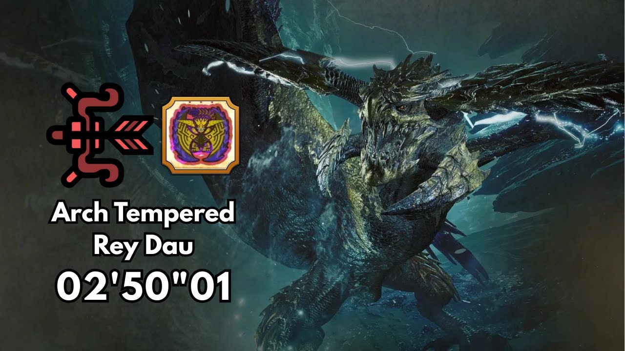 [MHWilds:PC] Arch Tempered Rey Dau | 2'50''01 | Bow Solo