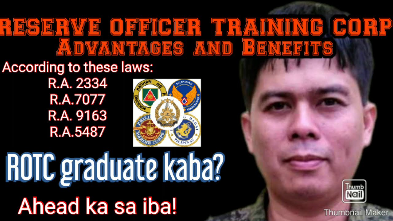 Reserve Officer Training Corp Advantage and Benefits | Legal Bases | ROTC | Reserve Officer Vlog