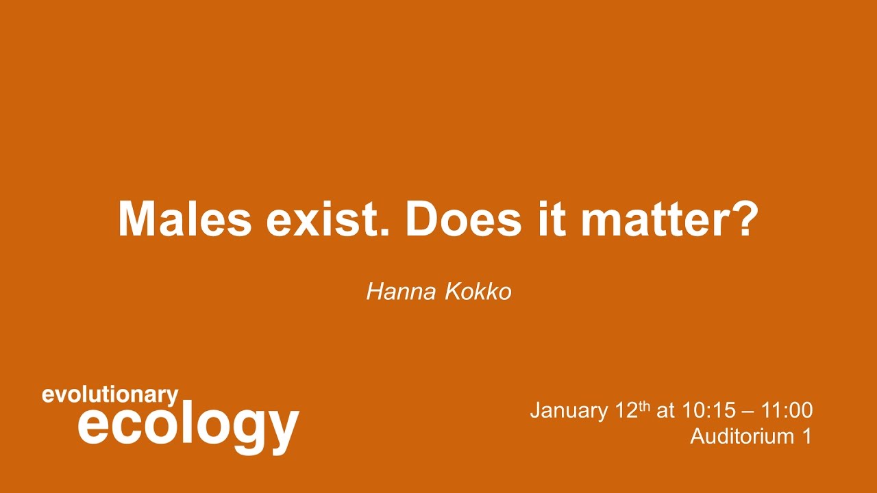 NØF 2017: Males exist. Does it matter? | Hanna Kokko