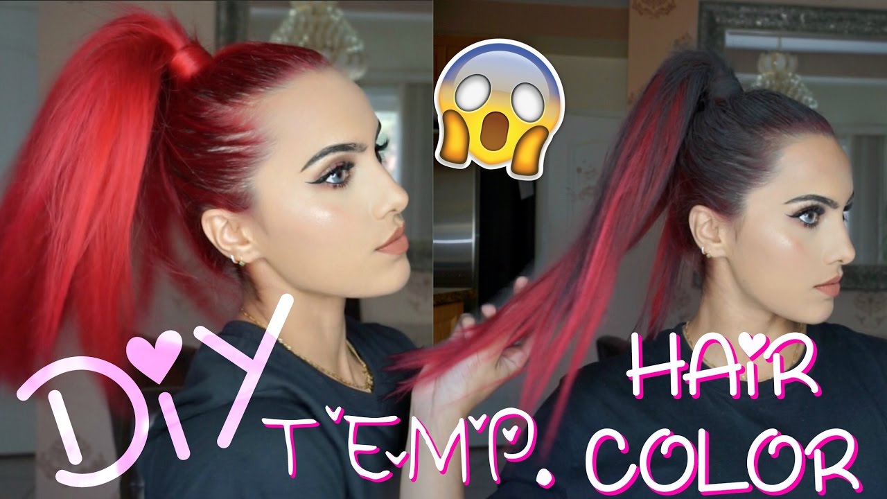 DIY TEMPORARY HAIR COLOR | HIGH SLEEK PONYTAIL