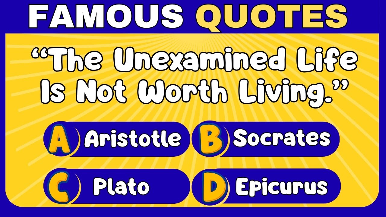 Can You Guess Who Said These Famous Quotes? | 30 Popular Quotes Quiz (Part 3)