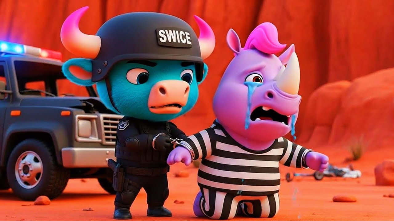 Canción Infantil De Animales Policías vs Ladrones🎶 ABC Animales para Niños en Español EP3