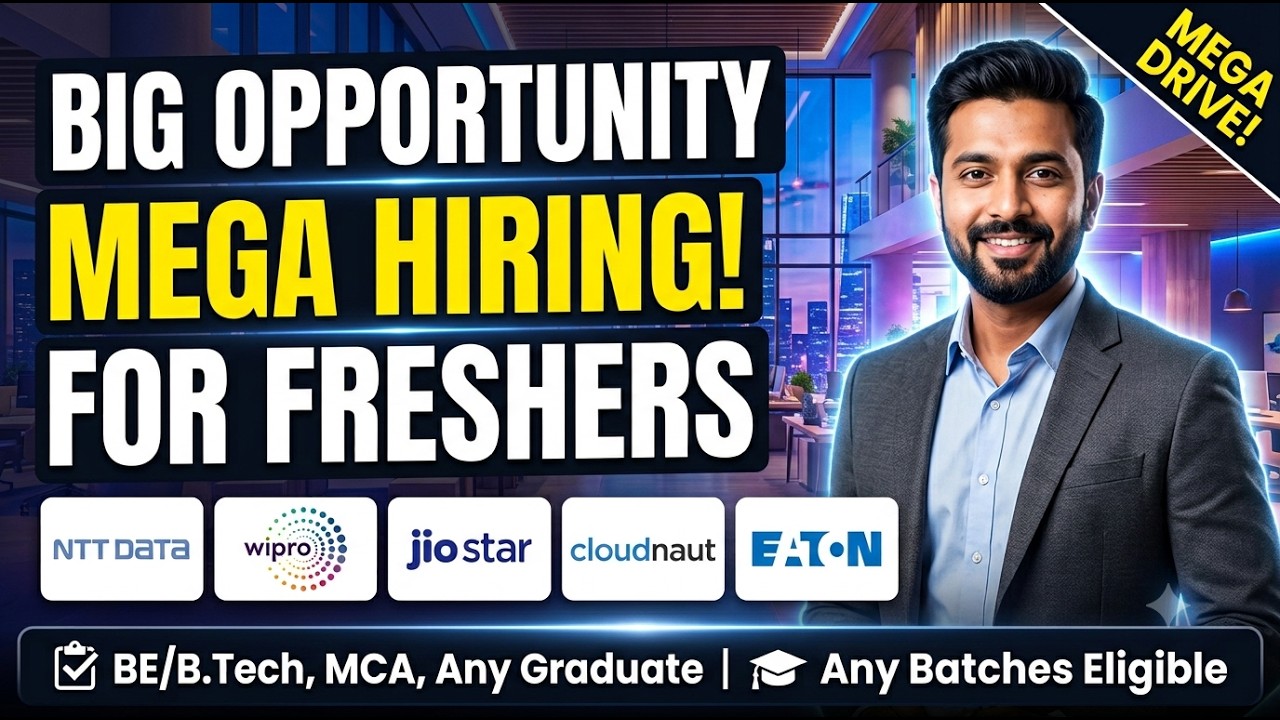 🔥Wipro, NTT Data, Jio Urgent Off Campus Drives | 2021-2027 | For All Freshers