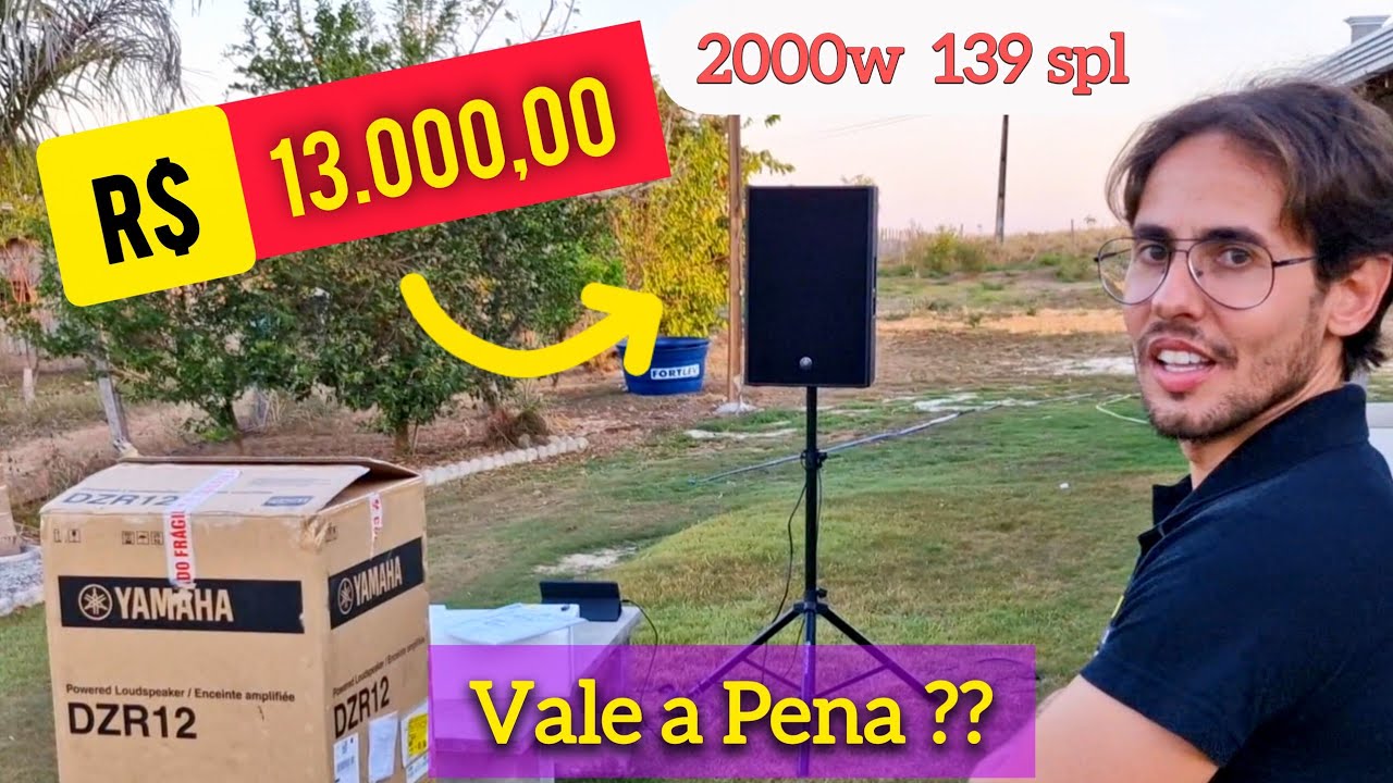 Yamaha DZR 12 UNBOXING e Teste ao ar LIVRE! #yamahaaudio #sonorização