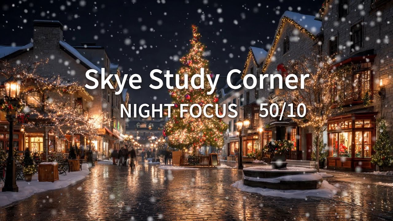 Night Focus Series🚀 2 Hours🚀 | Pomodoro 50/10 | Crackling Fireplace Sounds | With Countdown