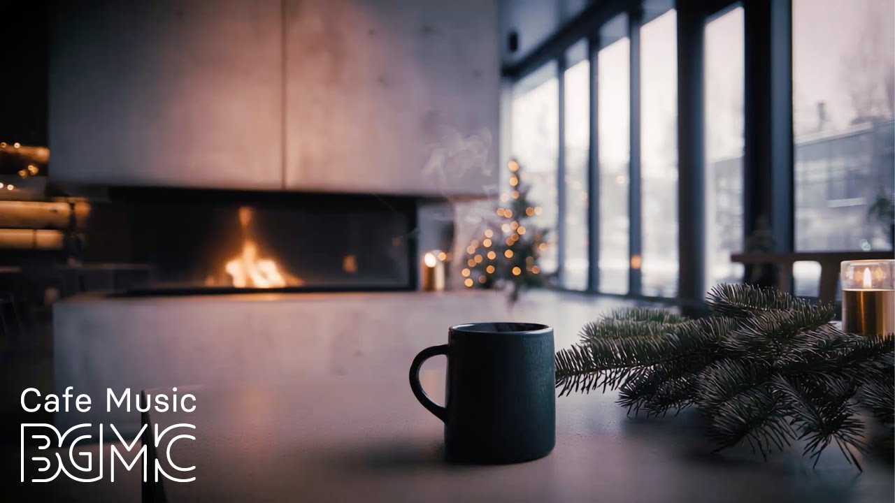 Christmas Coffee Shop Ambience with Slow Bossa Nova - Background Music for Focus