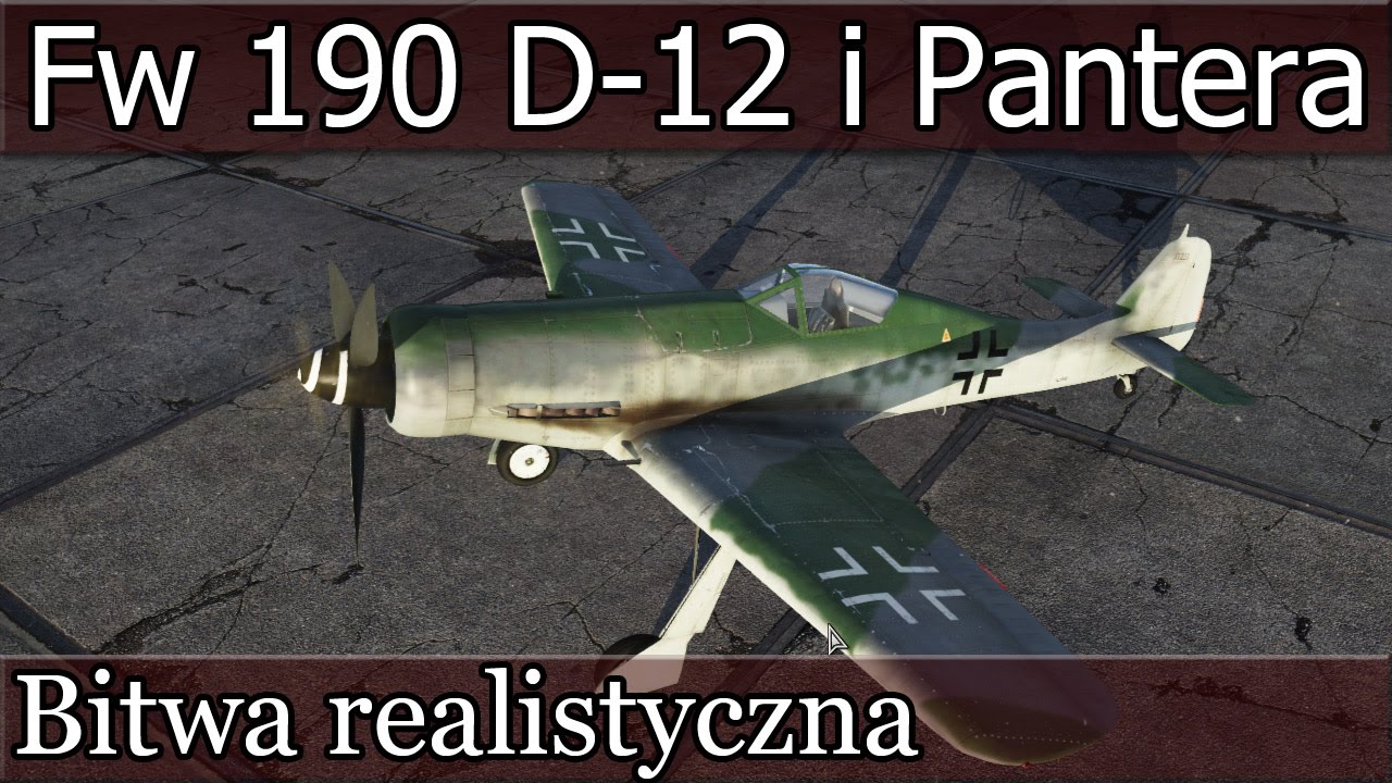 War Thunder PzKpfw V Ausf. D (Pantera) i Fw 190 D-12 w bitwie realistycznej.