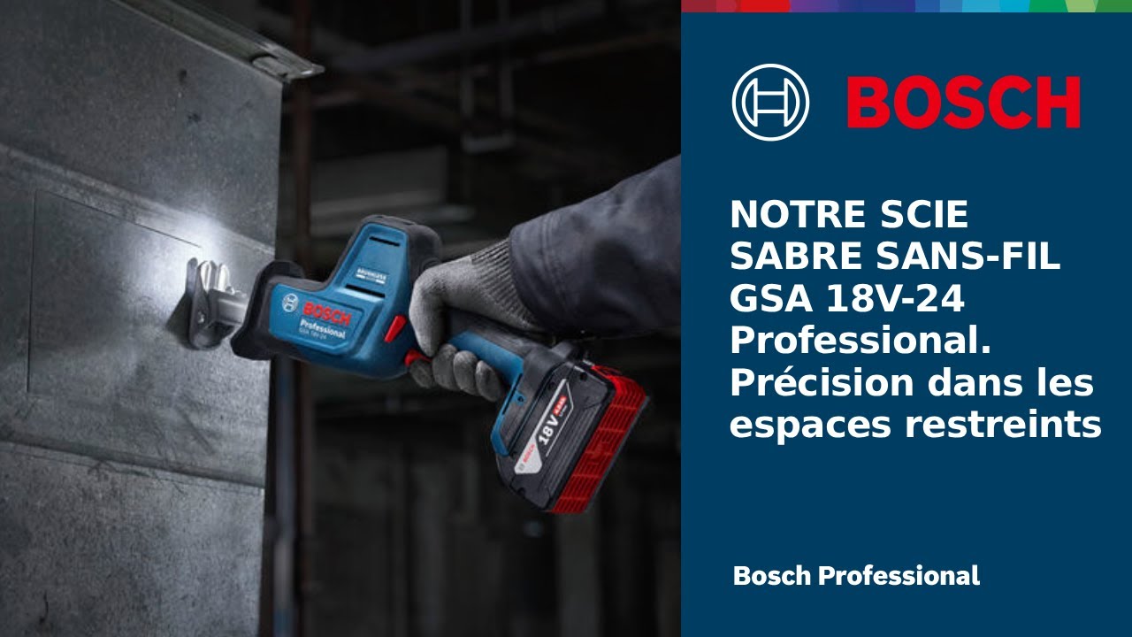 Notre scie sabre sans-fil GSA 18V-24 Professional. Précision dans les espaces restreints