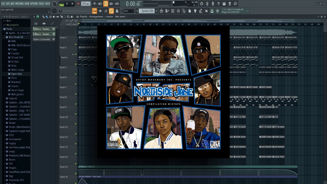 Burna Bandz x Houdini- Late Nights instrumental flp remake