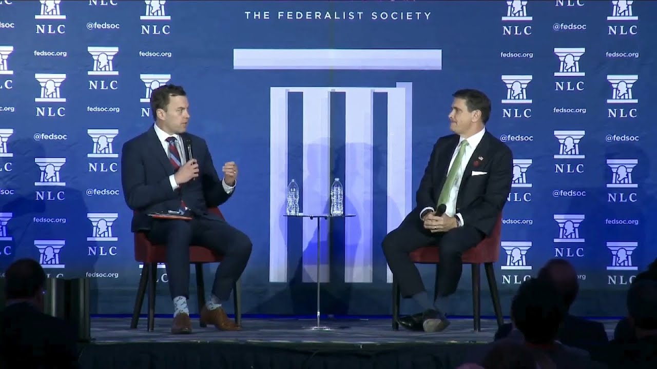 AFL President Gene Hamilton Moderates a Federalist Society Fireside Chat with Deputy AG Todd Blanche