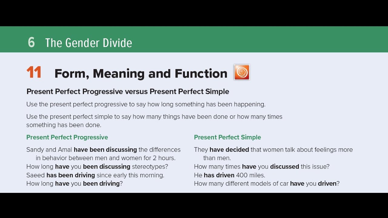 إنجليزي ثالث ثانوي الوحدة السادسة Mega goal5- 6 The Gender Divide -Form, Meaning and Function