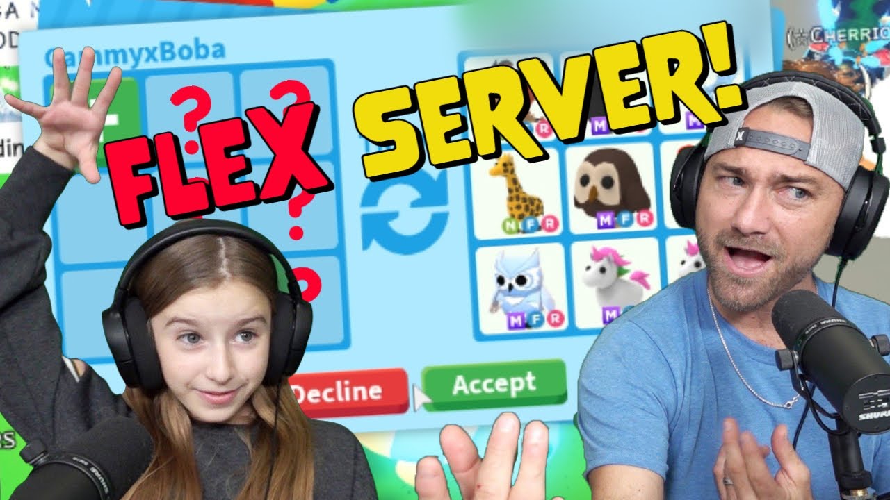 Cammy and Mike Trade in Flex Server! Round 2 Showdown in Roblox Adopt Me.