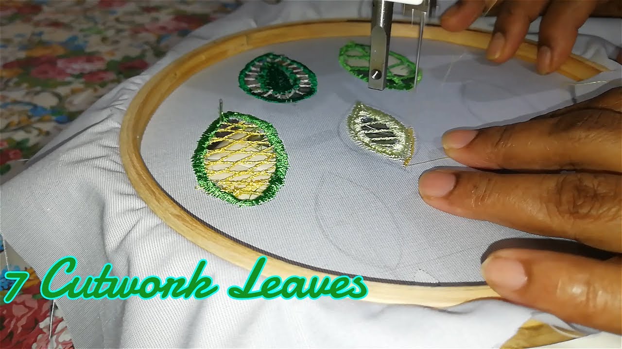 7 Different type cutwork/Leaf design/Tutorial for beginners