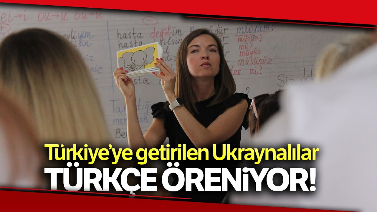 Savaştan Kaçan Ukraynalılara Türkçe Öğretiyor