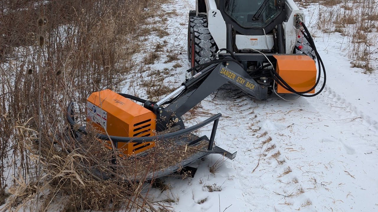 NEW ARTICULATING BRUSH CUTTER FOR BOBCAT!!!! DOES IT WORK???