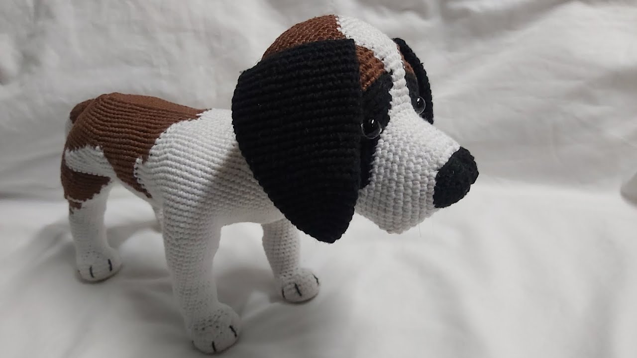 أميجرومى كلب جميل فصيلة سانت بيرنارد الجزء الخامس (الأذن-الأنف-الذيل)amigurumi saint bernard dog