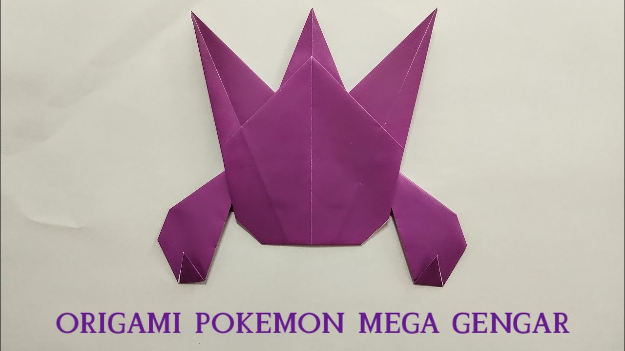 How to make Pokemon Mega Gengar - Origami Pokemon Mega Gengar (Pokemon Go)