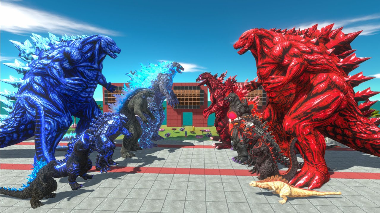 Evolution of Ice Godzilla Earth Final VS Fire Itself - Animal Revolt Battle Simulator