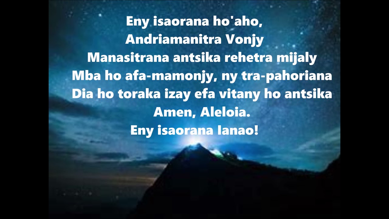 Eny isaorana ho'aho Instrum