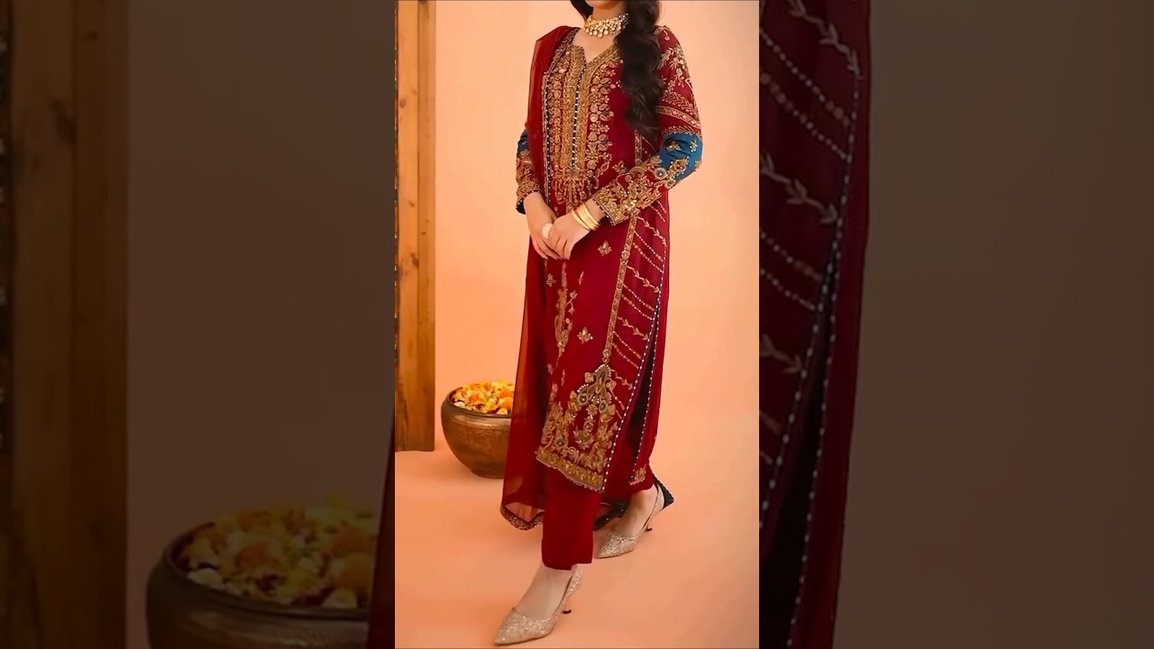 Pakistani embroidery suit design❤ Wedding dress/Party wear dress 2025 #shorts #fashion #dressdesign