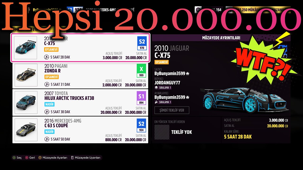 İstediğiniz Aracı 20.000.000 Krediye Nasıl Satabilirsiniz? Hile gibi ama değil 🤔 Forza Horizon 5