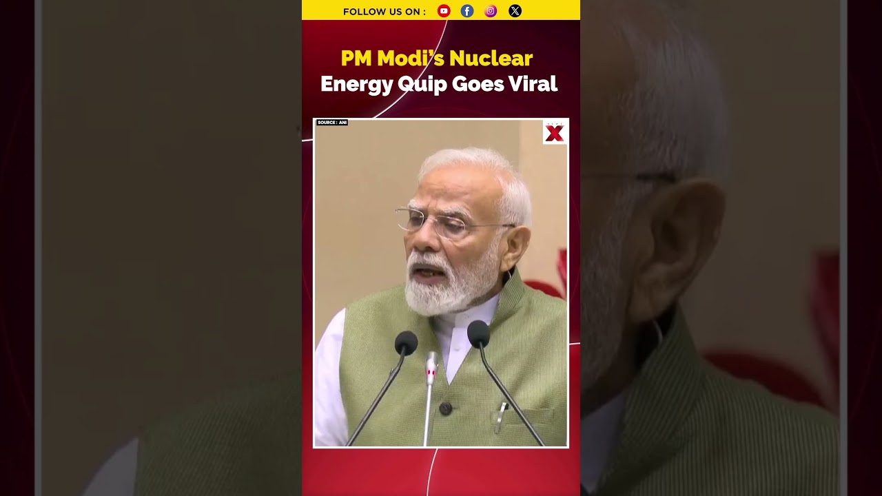 #mustwatch | PM Modi Jokes About &lsquo;Ecologists&rsquo; Over India&rsquo;s Nuclear Energy Reforms #shorts