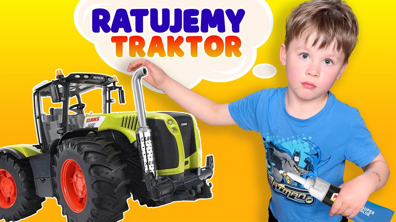 Traktor w opałach! 🚜 Niko i tata naprawiają pękniętą oś w zabawkowym traktorze