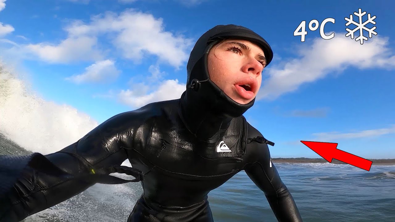 ON SURF SEUL PENDANT UNE GROSSE JOURNÉE D'HIVER 💥 ( c'est fat ) 1/2 | POV edit ( Vlog Surf )