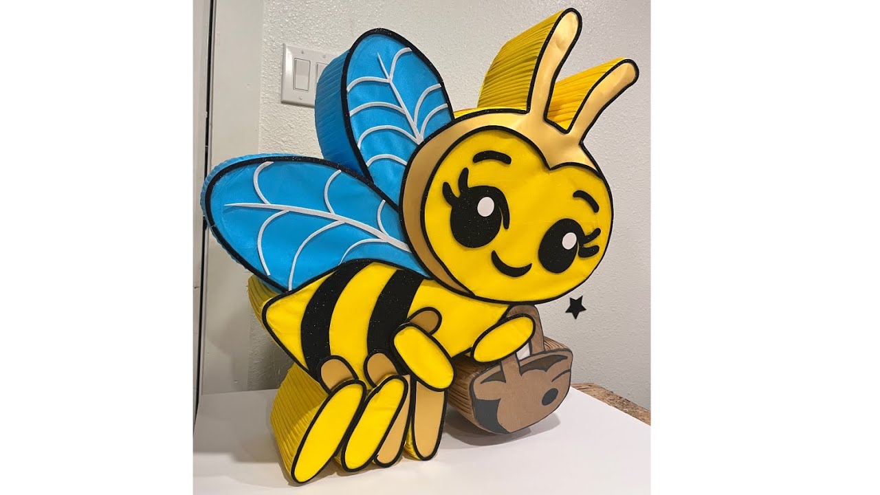 COMO DECORAR UNA PIÑATA DE ABEJITA CHIKITITA DE PLIM PLIM? AQUI TE ENSEÑO