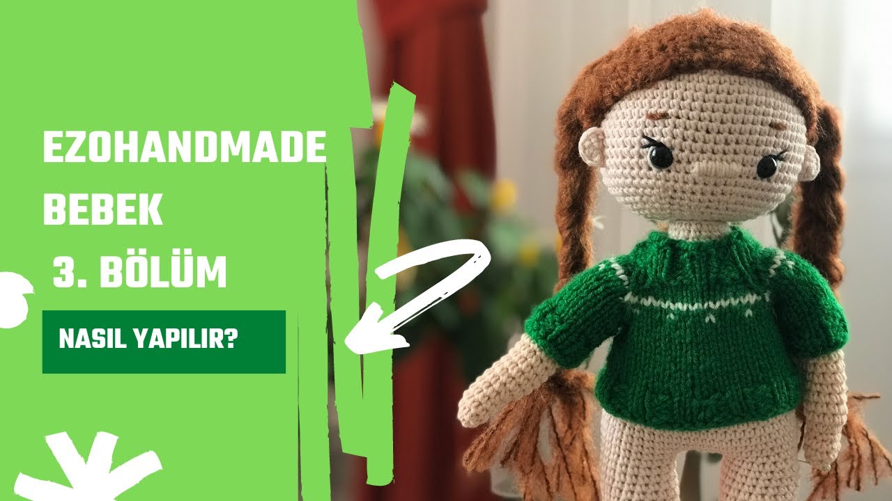Amigurumi Eklemli Bebek Tarifi - 3. Bölüm kafa ve Kulak Yapılışı