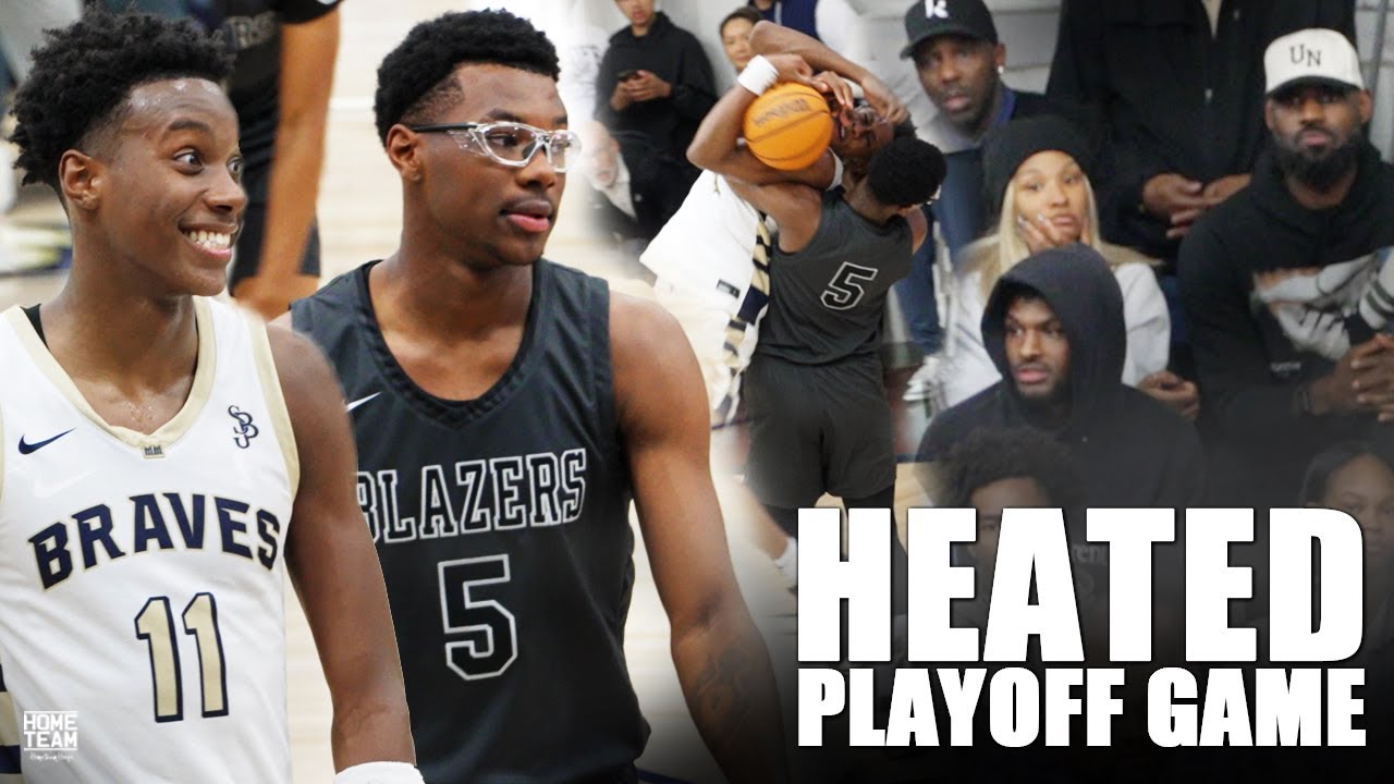 LeBron and Bronny watch BRYCE JAMES WILD PLAYOFF GAME vs #1 Ranked PG! Sierra Canyon vs Bosco
