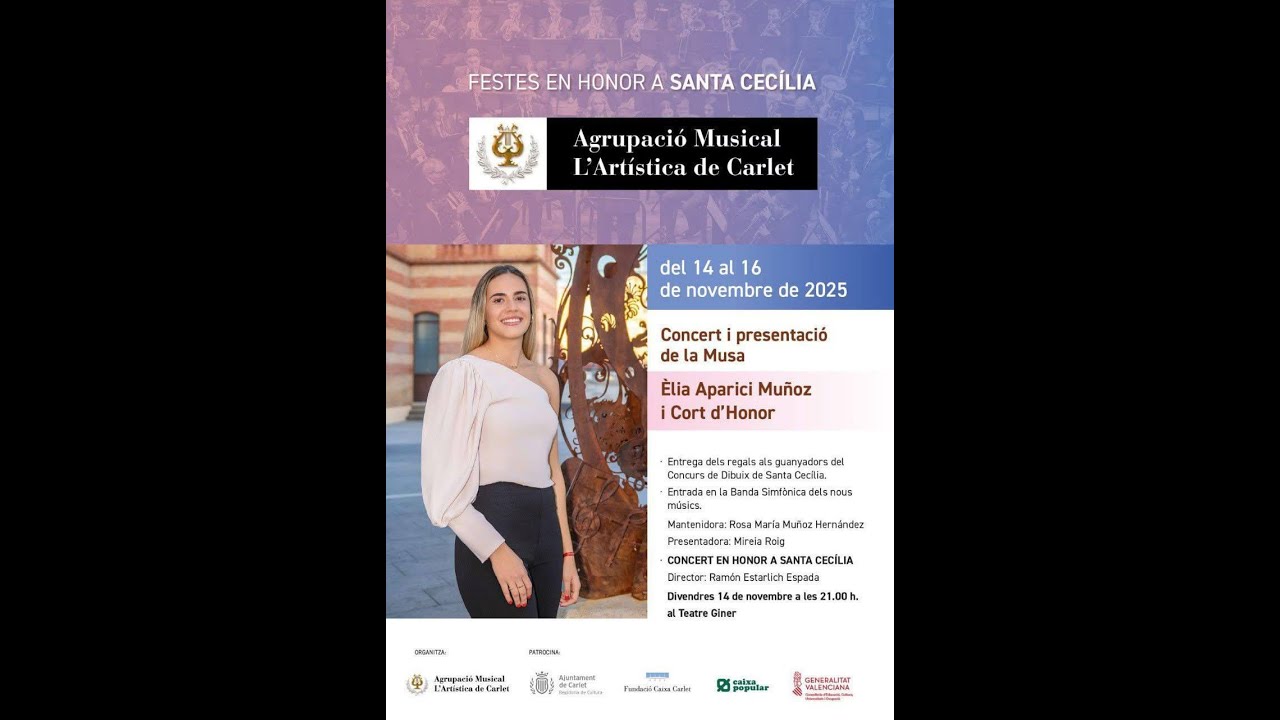 Concert de Santa Cecilia 2025 - Banda Simfònica de l'Agrupació Musical l'Artística de Carlet
