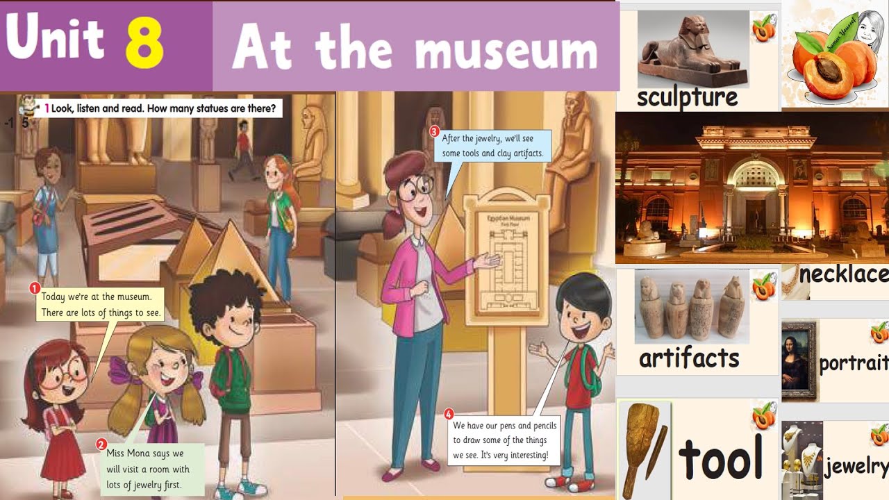 CONNECT PLUS primary 3 unit 8  At the museum - Teacher's guide حصريا نصوص أستماع ودليل المعلم 2022
