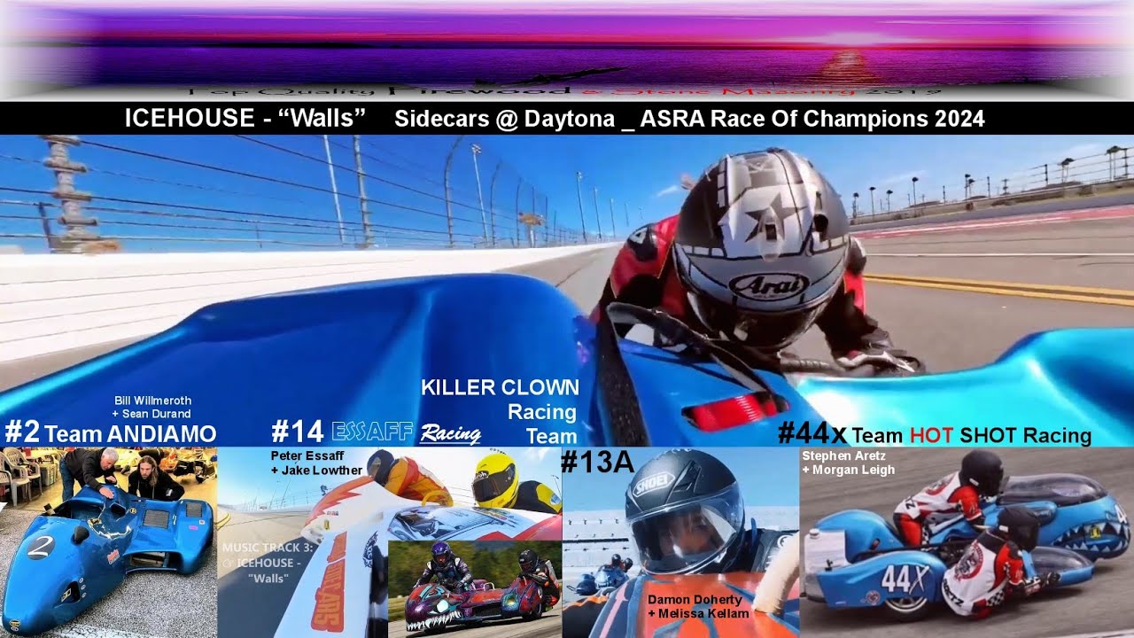Icehouse - Walls : 2024 ASRA Daytona Race Of Champions_Sidecar Race 2_432 Hz music
